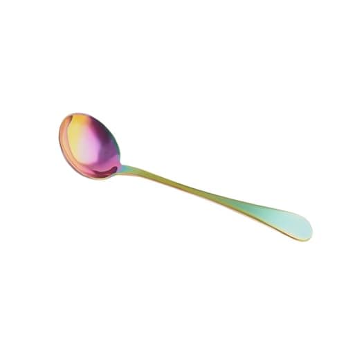 Professional Barista Stainless Steel Coffee Cupping Spoon with Cloth Bag,Matt Blue