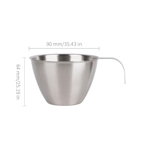 Watchget Stainless Steel 200ml Espresso Shot Measuring Cup with Handle and Inside Scale