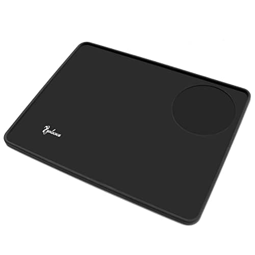 Black Food Grade Silicone Espresso Mat 8x6 Inches