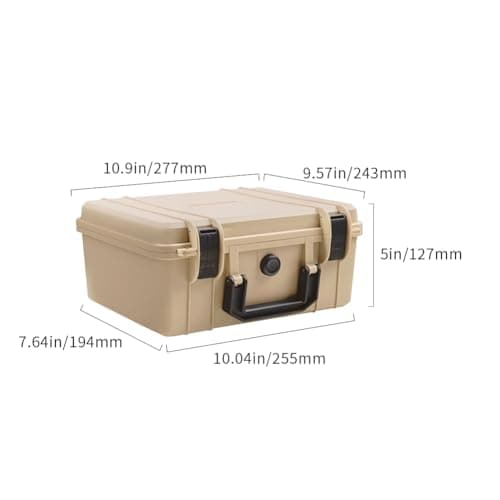 9Barista Espresso Machine Hard Case, Travel Storage Box, Waterproof & Shockproof, Khaki