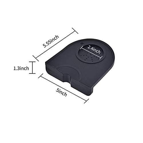 DGQ Silicone Black Anti-Slip Espresso Tamping Mat Holder Pad