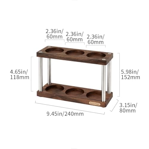 watchget Double-Deck Espresso Tamper Stand Fit 51-58mm Tamper, Distributor