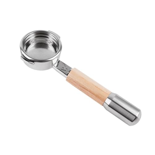 Naked Bottomless Portafilter 58mm for Breville Espresso Machine Stainless Steel & Black Walnut Handle