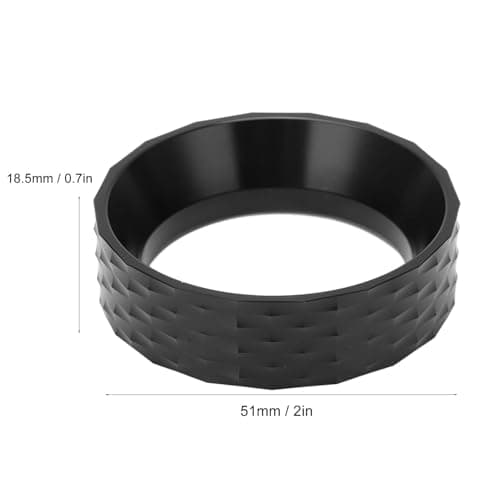 48mm Magnetic Dosing Ring for Espresso Machines, Black Accessories