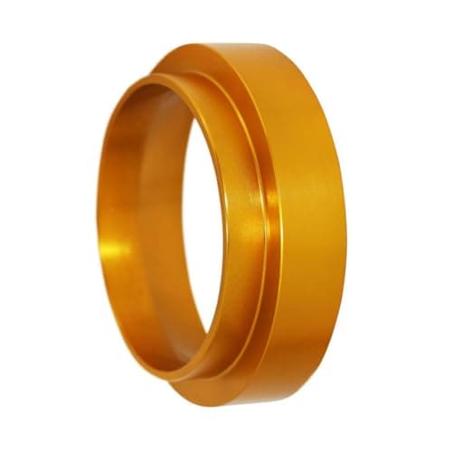 Golden Aluminum Portafilter Dosing Funnel for Easy Coffee Brewing
