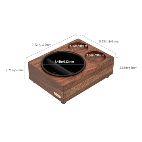 watchget Espresso Tamping Mat & Knock Box - Brown