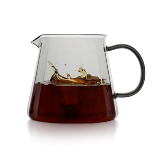 Heat Resistant Borosilicate Glass Carafe, 500ml Pour Over Coffee Server
