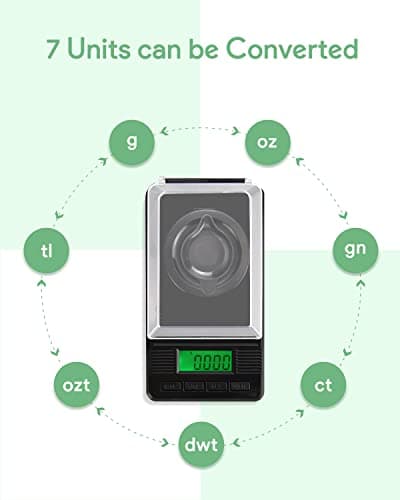 Digital Milligram Scale 50g/0.001g, High Precision for Jewelry, Powder, Medicine