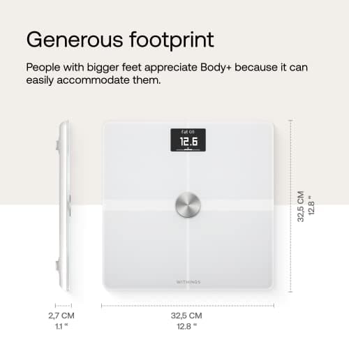 Withings Body+ Digital Wi-Fi Smart Scale with Pregnancy Tracker & Baby Mode