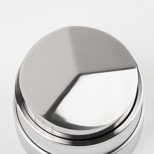Coffee Distributor 58mm, Espresso Leveler Tool, Adjustable Depth Tampers, Three-Blade Spiral Pattern, Silver