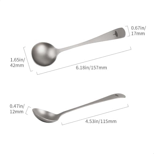 Watchget Professional 6.18 Inch Titanium Coffee Cupping Spoon for Baristas