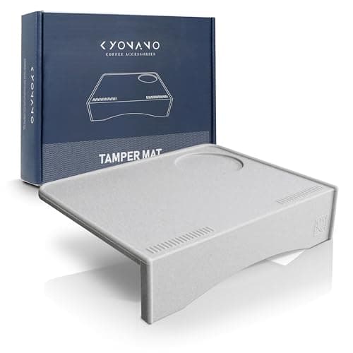 KYONANO Espresso Tamping Mat - Gray Silicone 7.5x6 Inch Non-Slip Tool