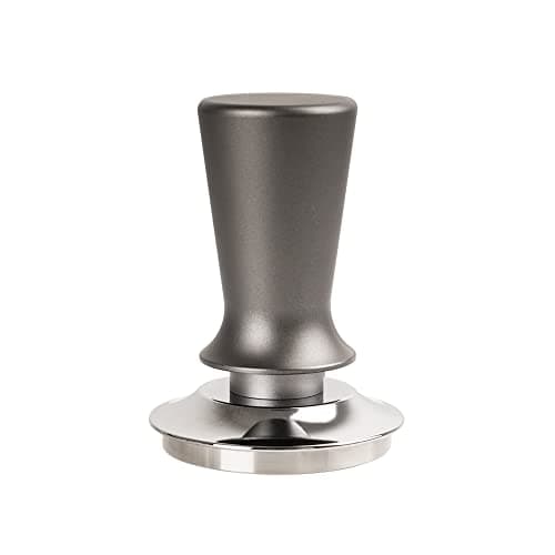 58mm Calibrated Espresso Tamper, Spring Loaded Stainless Steel Base, Silver Barista Accessory