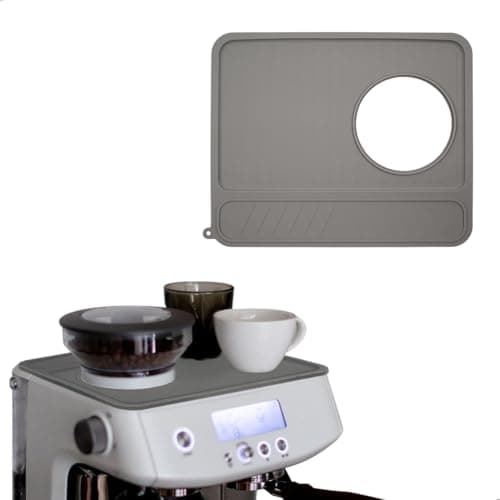 Breville 870/880 Espresso Non-Slip Mat, Silicone Waterproof, Black, 10.83*9.06in