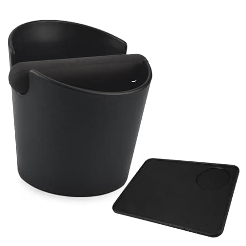 HOMEE Durable 4.8 Inch Coffee Knock Box with Tamper Mat