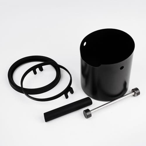 Black Stainless Steel Espresso Knock Box for Coffee Grounds Barista Tools Accessories