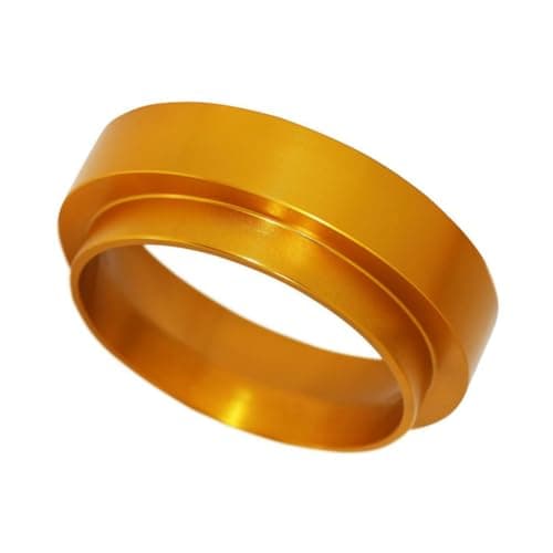 Golden Aluminum Portafilter Dosing Funnel for Easy Coffee Brewing
