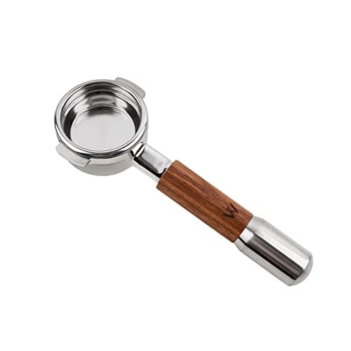 Naked Bottomless Portafilter 58mm for Breville Espresso Machine Stainless Steel & Black Walnut Handle