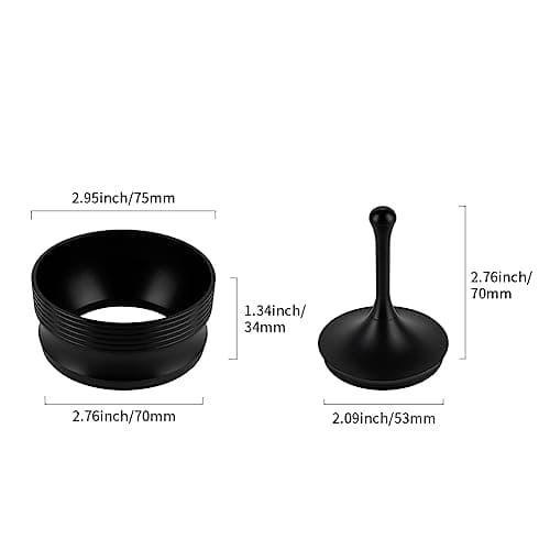 58mm Coffee Dosing Ring, Aluminium Alloy Black Coffee Powder Picker