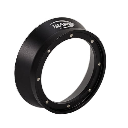 51mm Magnetic Espresso Dosing Funnel, Aluminum Ring Compatible Black