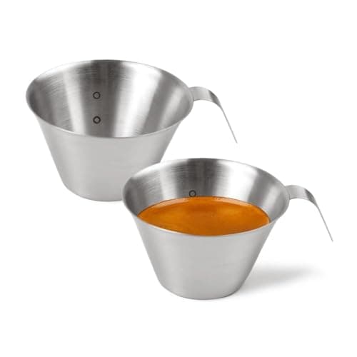 Watchget Stainless Steel 200ml Espresso Shot Measuring Cup with Handle and Inside Scale