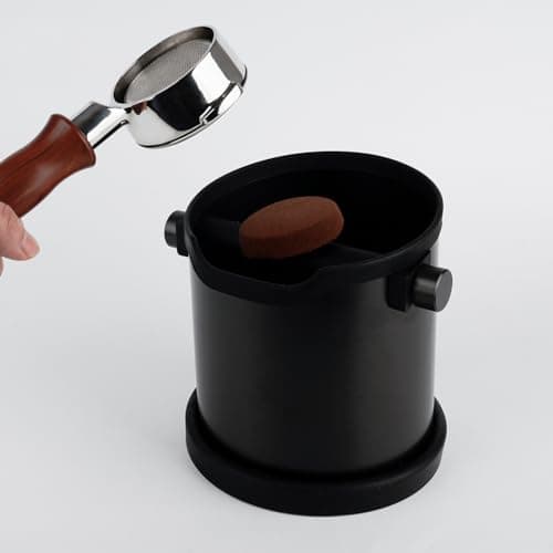 Black Stainless Steel Espresso Knock Box for Coffee Grounds Barista Tools Accessories