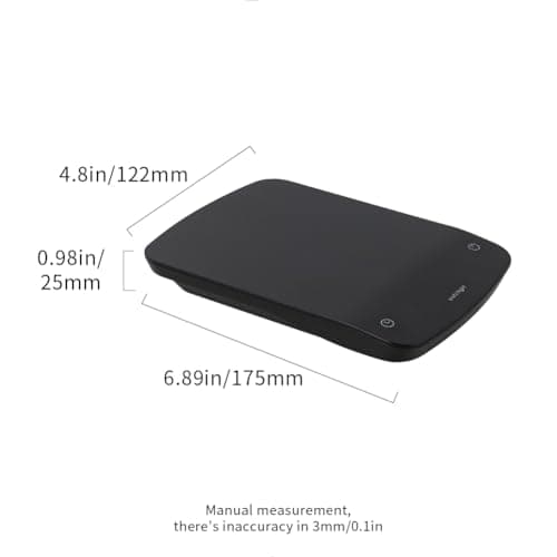 Coffee Scale with Timer, 2200g/0.1g Accurate, Digital Kitchen Scale, Black