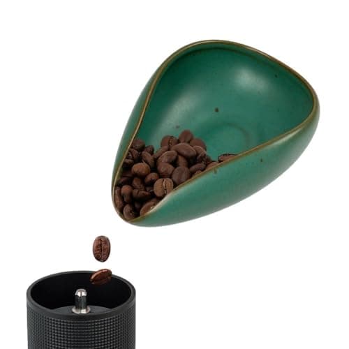 Ceramic Coffee Dosing Cup & Tea Tray, White | Single Dose Measuring Container