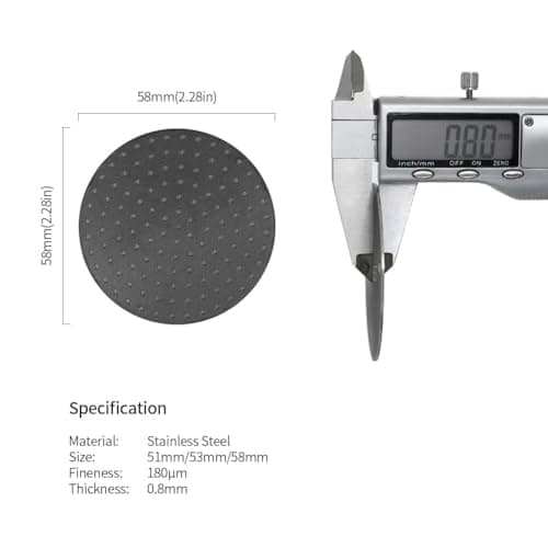 Black 58mm Espresso Puck Screen Metal Filter Reusable Filters for Portafilter Basket