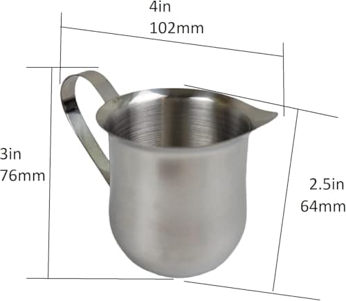 Rattleware 5 oz Premium Stainless Steel Latte Art Milk Frother