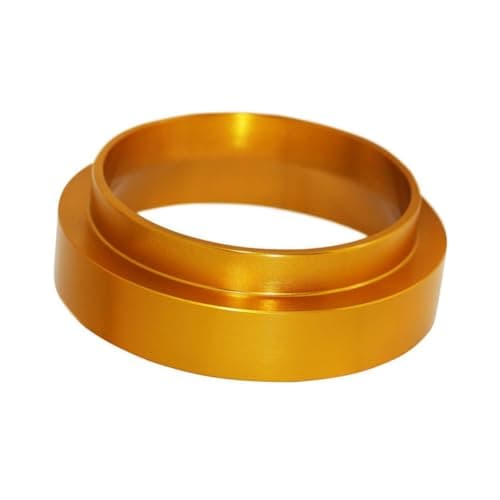 Golden Aluminum Portafilter Dosing Funnel for Easy Coffee Brewing
