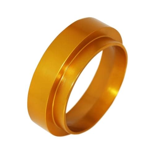 Golden Aluminum Portafilter Dosing Funnel for Easy Coffee Brewing