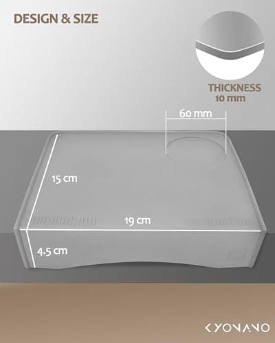 KYONANO Espresso Tamping Mat - Gray Silicone 7.5x6 Inch Non-Slip Tool