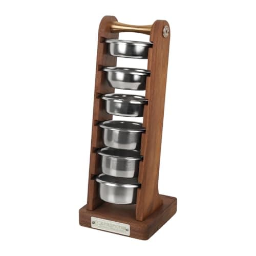 Black Walnut Portafilter Filter Basket Stand Compatible with 58mm Espresso Machines