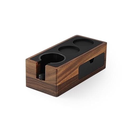 CH5529-OS Walnut Espresso Tamping Station with Magnetic Drawer for 51mm, 54mm, 8mm Tamper Accessories