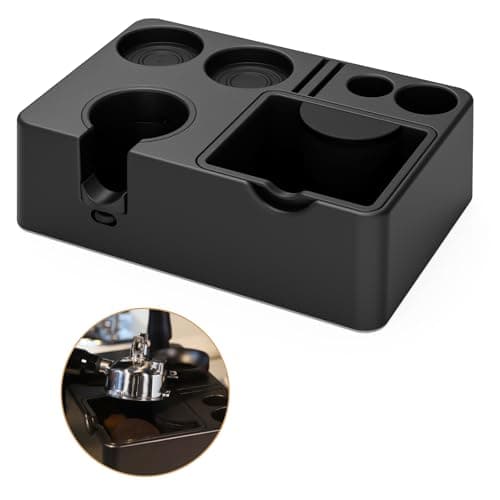 MEION 10-in-1 Espresso Organizer Tamping Station with Detachable Knock Box