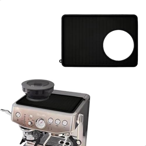 Breville 870/880 Espresso Non-Slip Mat, Silicone Waterproof, Black, 10.83*9.06in