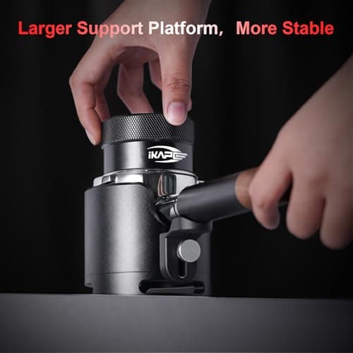 IKAPE Upgraded Espresso Portafilter Holder, Aluminum Alloy Tamping Stand Base, Fit 58MM