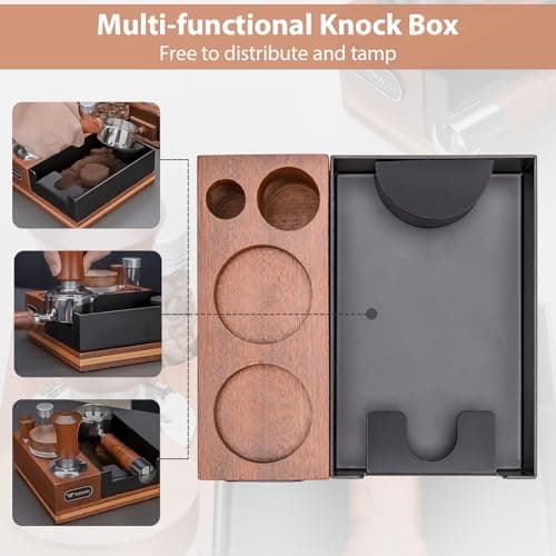 Espresso Knock Box & Tamping Station V3 Organizer Fit All Size