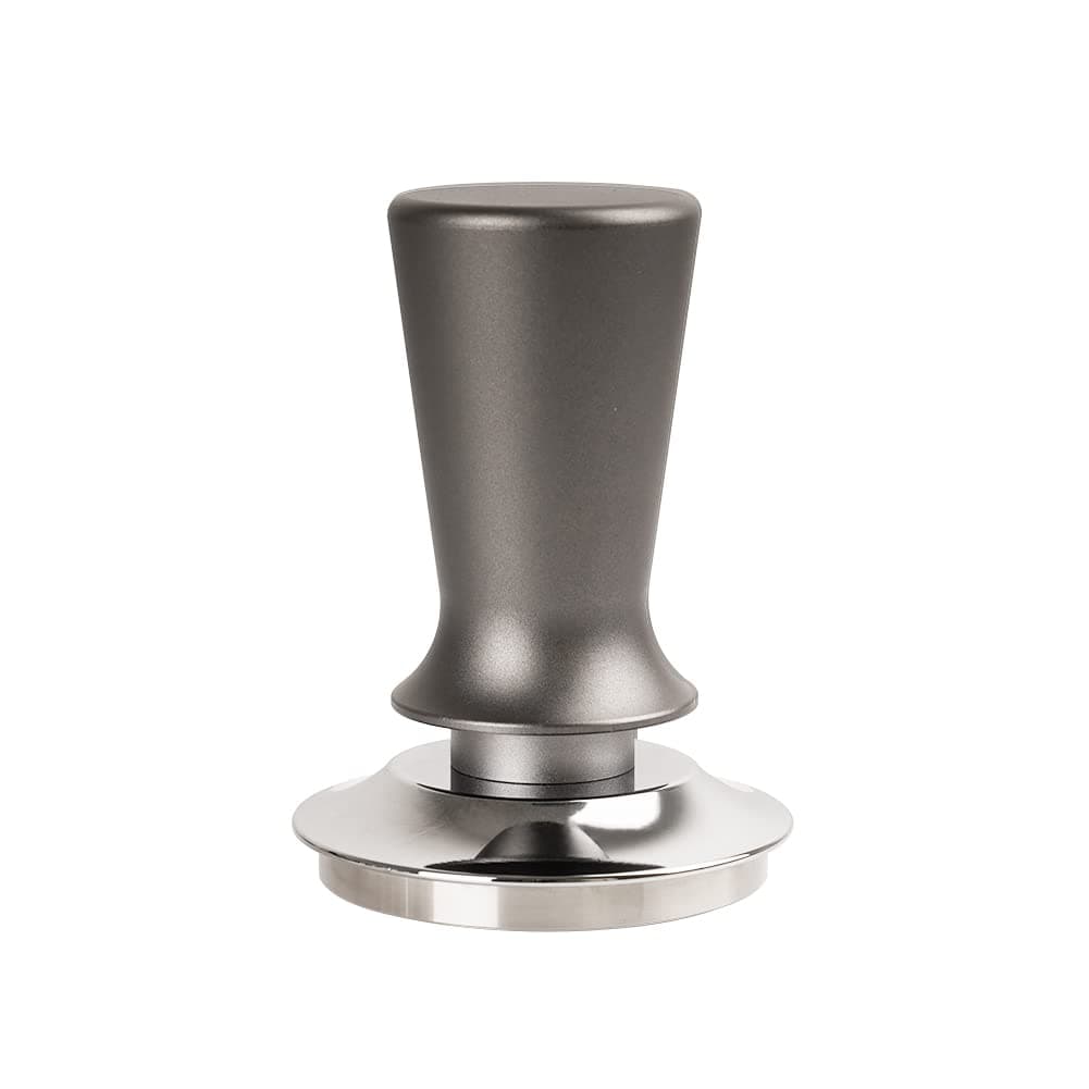 58mm Calibrated Espresso Tamper, Spring Loaded Stainless Steel Base, Silver Barista Accessory