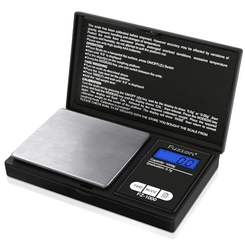 Fuzion Digital Pocket Scale .1g Accurate 1000g for Food Jewelry Herbs Spices Coins Grams & Ounces