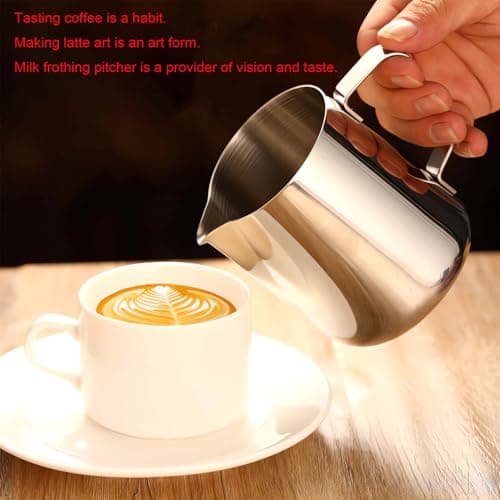 Stainless Steel 32 OZ Milk Frothing Pitcher for Espresso Machines