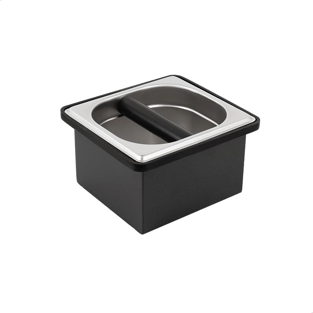 Durable Stainless Steel Espresso Coffee Grounds Container with Non-Slip Base for Home/Cafe