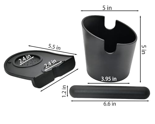 2pcs Espresso Knock Box Silicone Mat with Removable Bar Tool Anti-Slip Base