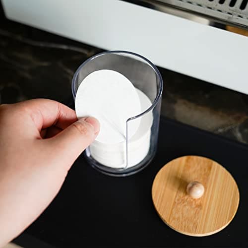 55mm Espresso Paper Filter Acrylic Holder, Compatible with 58mm Portafilters, 100 Pcs