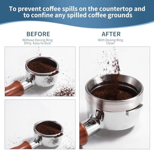 58mm Stainless Steel Espresso Dosing Funnel with 8 Magnets