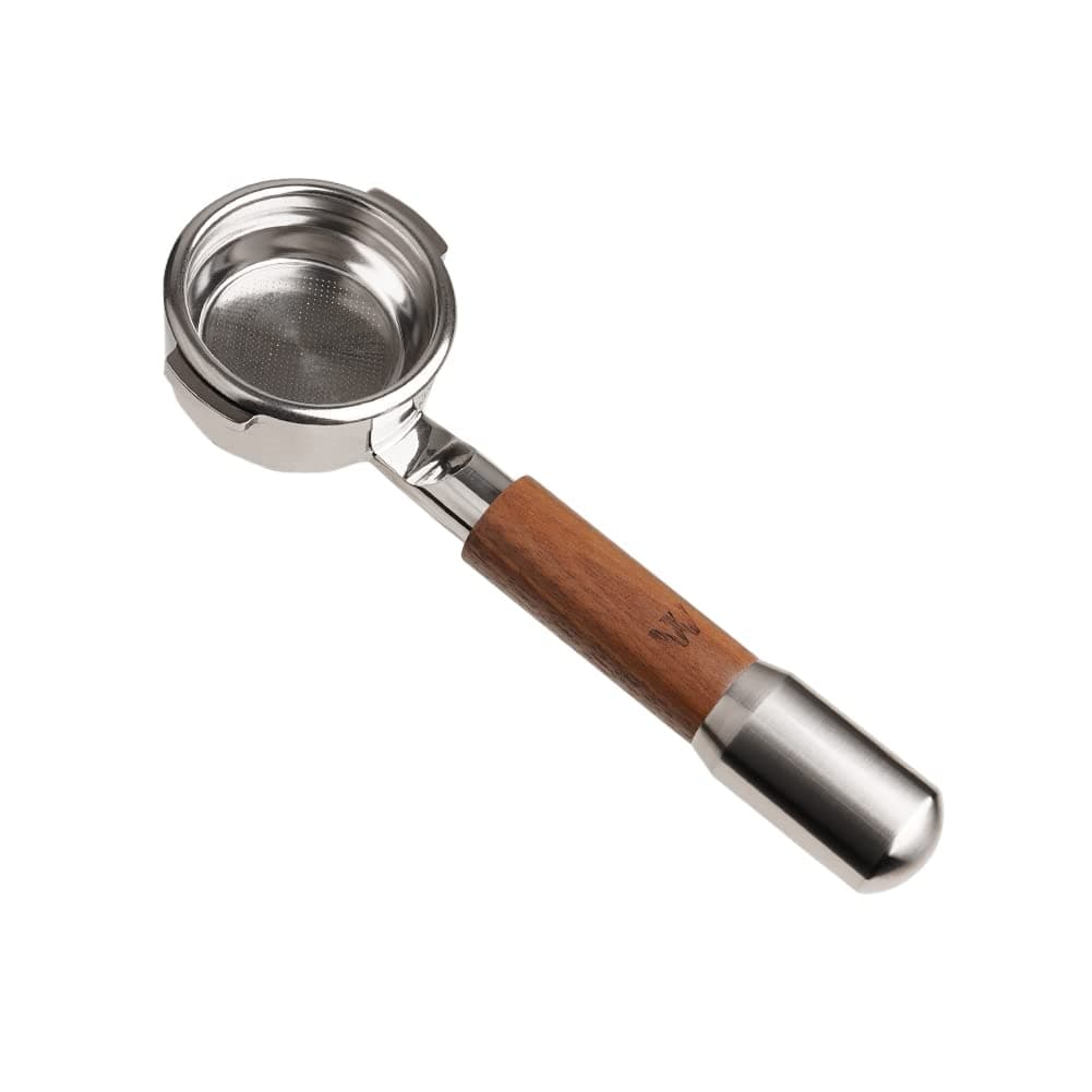 Naked Bottomless Portafilter 58mm for Breville Espresso Machine Stainless Steel & Black Walnut Handle