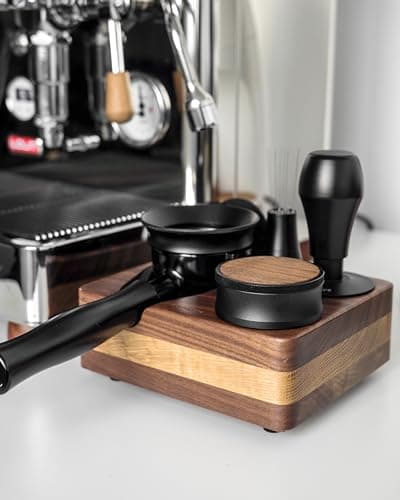 Normcore Natural Walnut Espresso Tamping Mat, 58mm Portafilter Tool Organizer