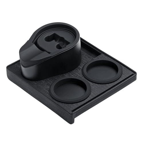 Normcore 51mm/54mm Espresso Tamping Station, Barista Corner Mat & Stand, Black