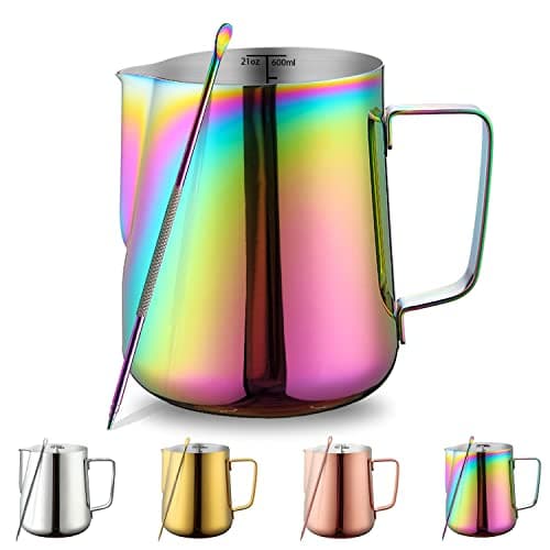Kyraton Gold 12oz Milk Frothing Pitcher for Espresso Cappuccino Latte Art